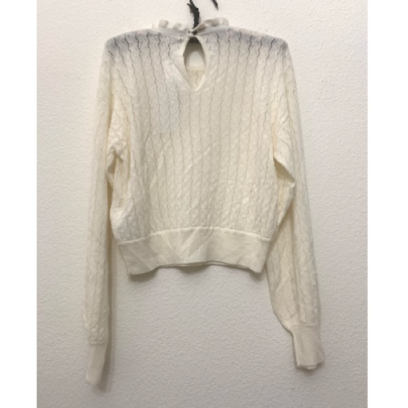 Joie Hadar Pointelle Wool-Blend Sweater Small - Picture 6 of 9